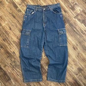 Vintage 1990s Cyber Grunge Baggy Leg Jeans Size 36x30